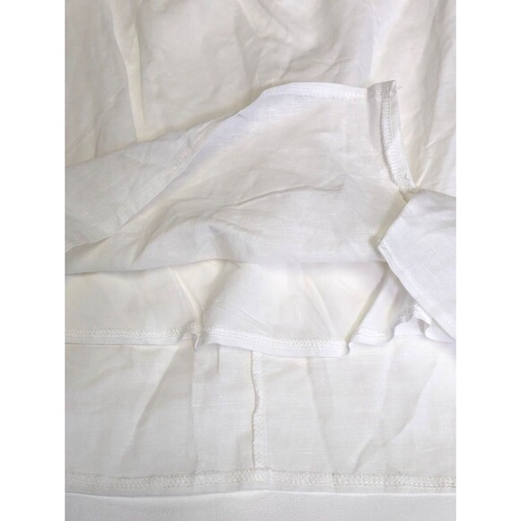 Hello Molly Womens White Mini Skirt Dress Size 8 Puff Sleeve Cutout Torso NEW - Picture 11 of 14